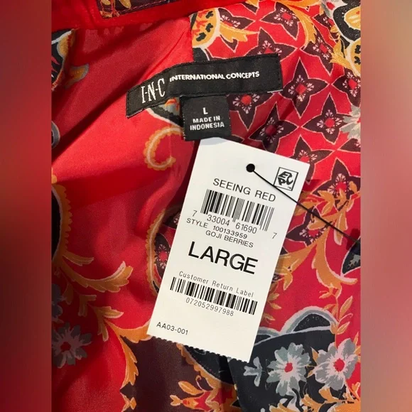 NWT Seeing Red Suit by International Concepts